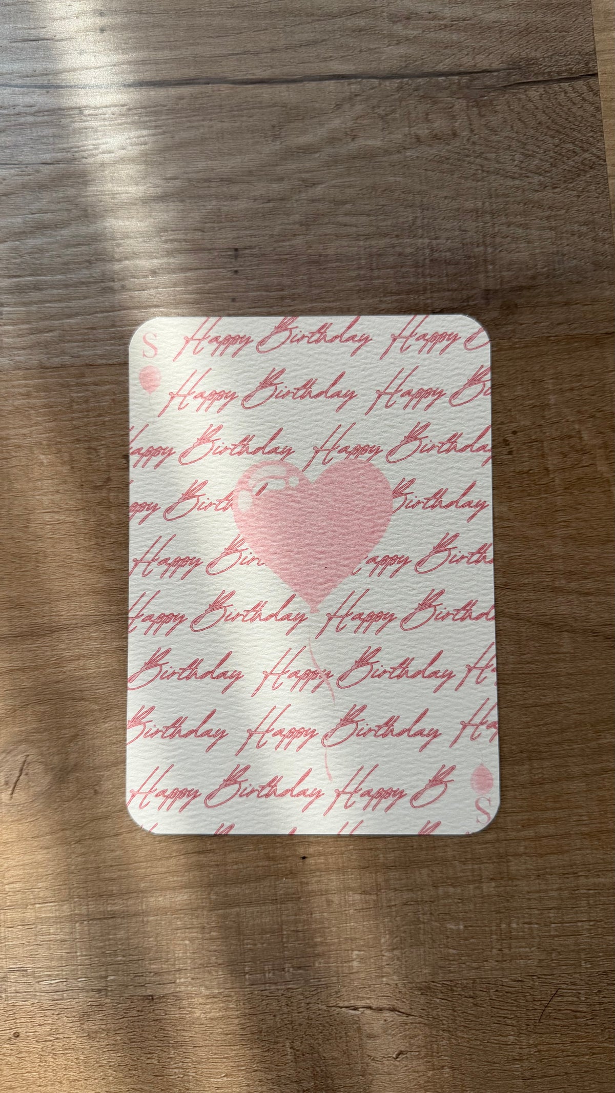 Playing card birthday