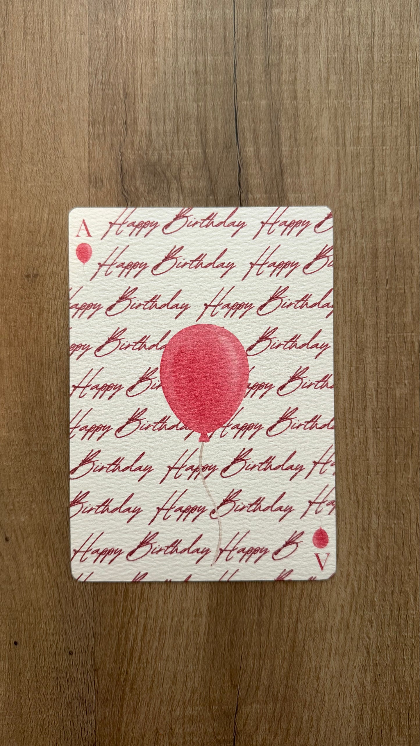 Balloon playing card