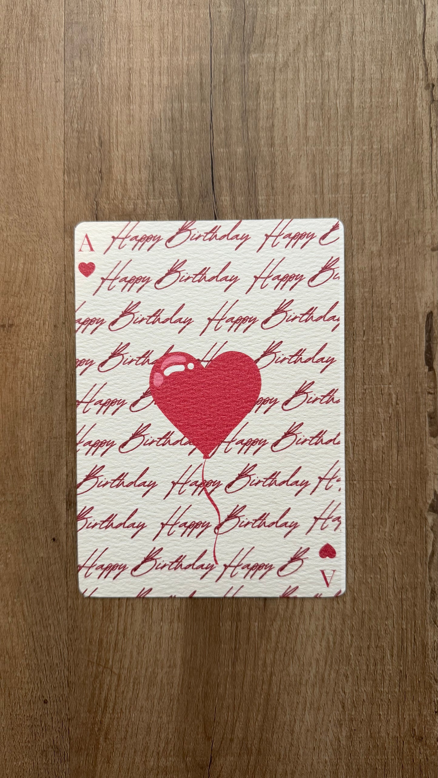 Double A, heart balloon
