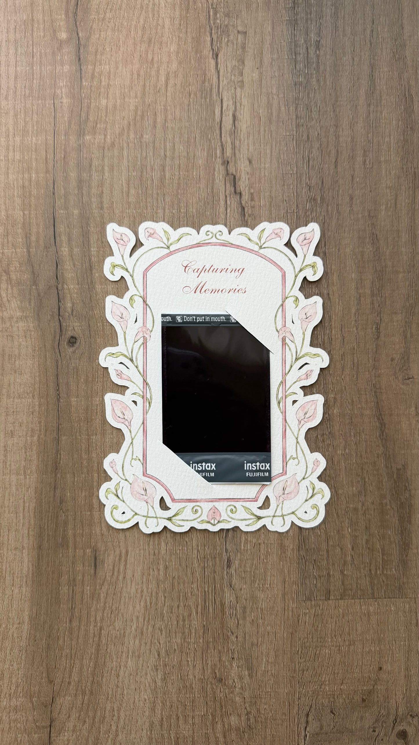 Pink garden polaroid