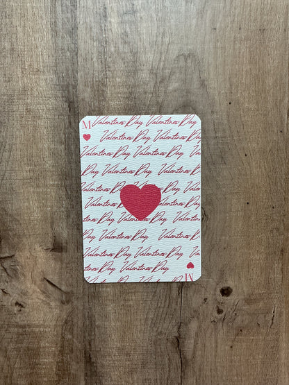 Valentine playing card