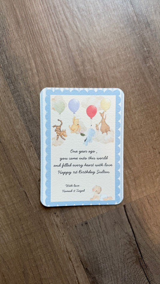 Baby boy card ( hamad / zayed