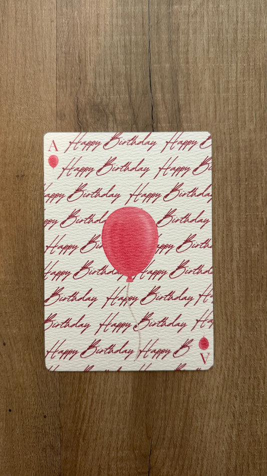 Balloon playing card