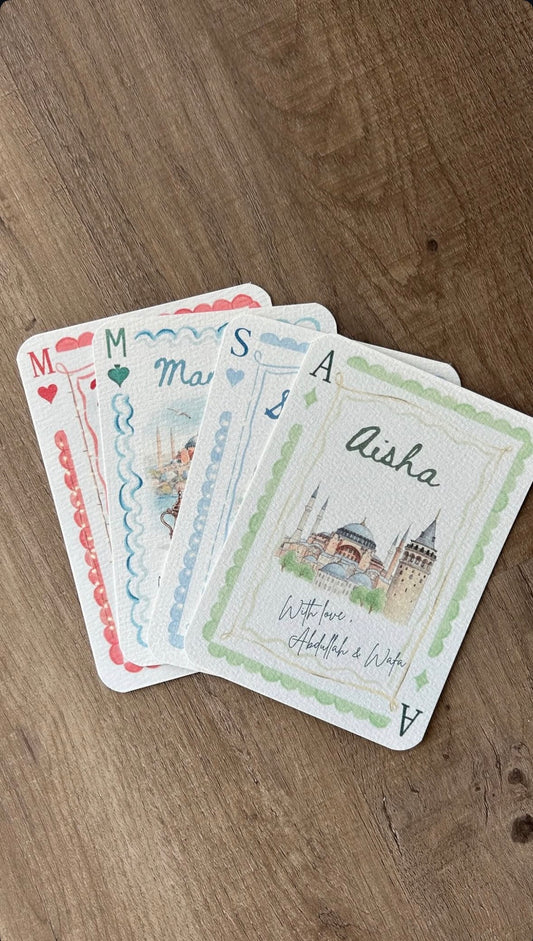 Travel playing card