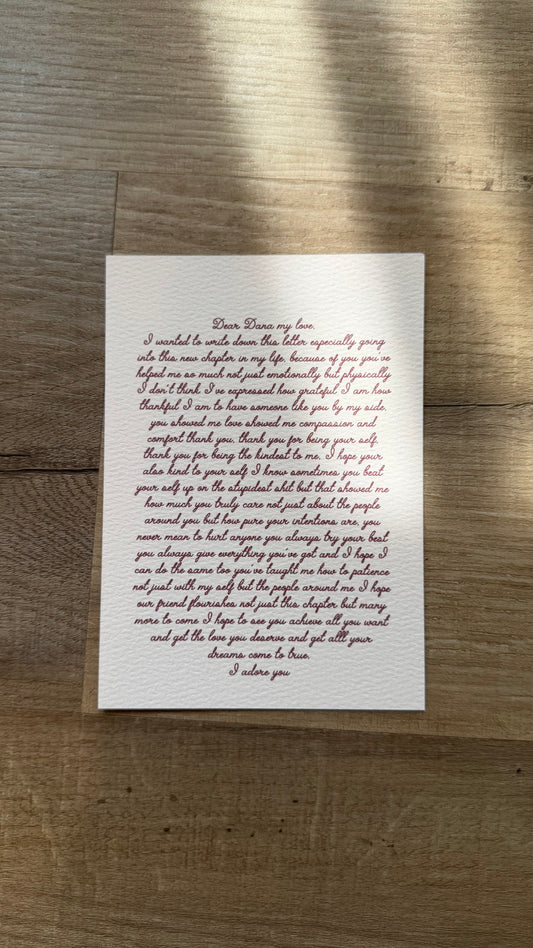Love letter