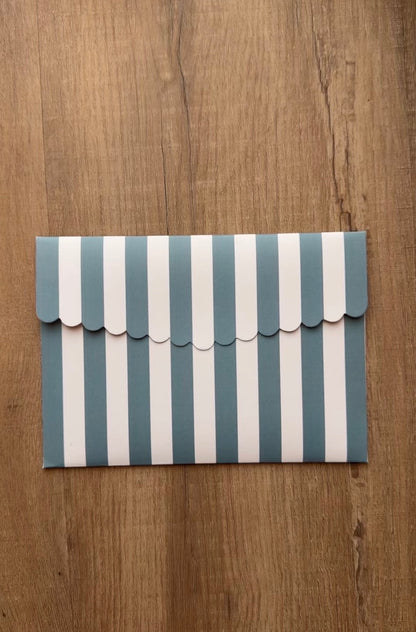 Stripe Scallop Envelope
