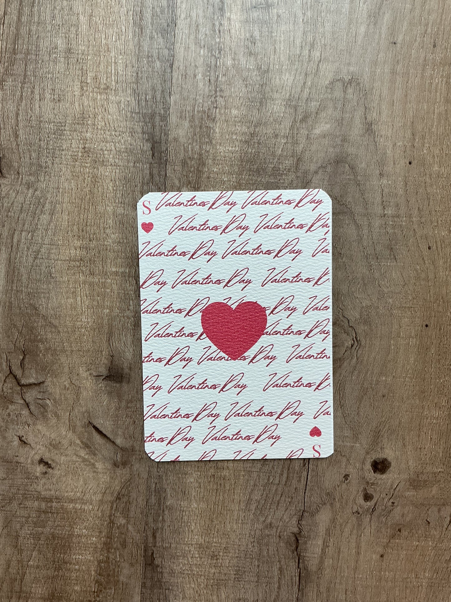 Valentine playing card