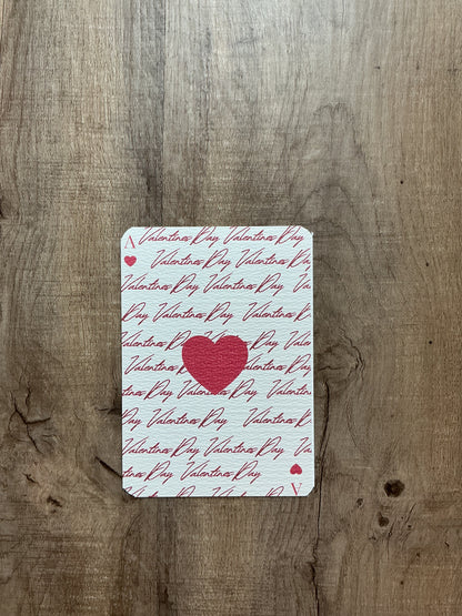Valentine playing card
