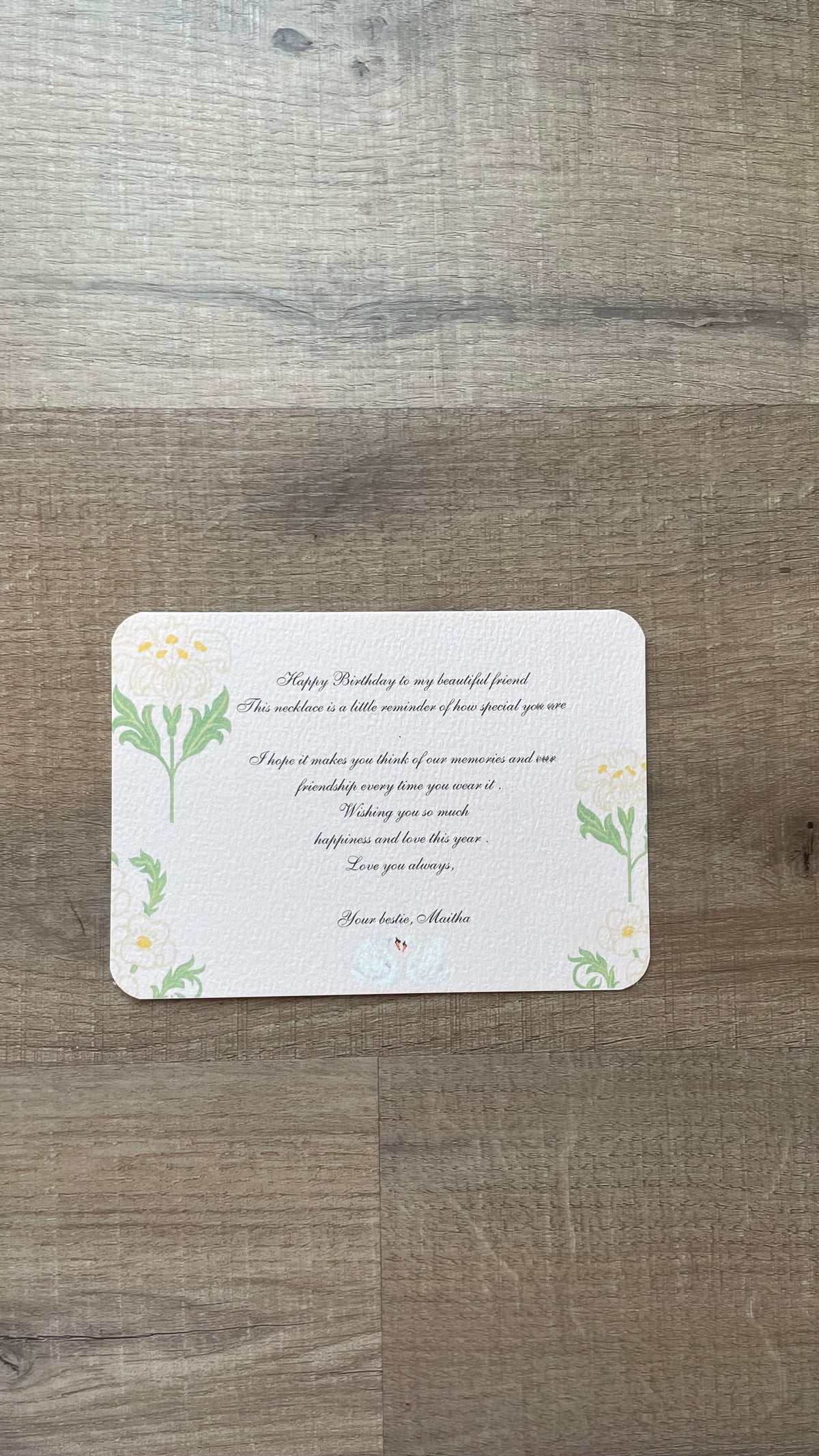 Swan card