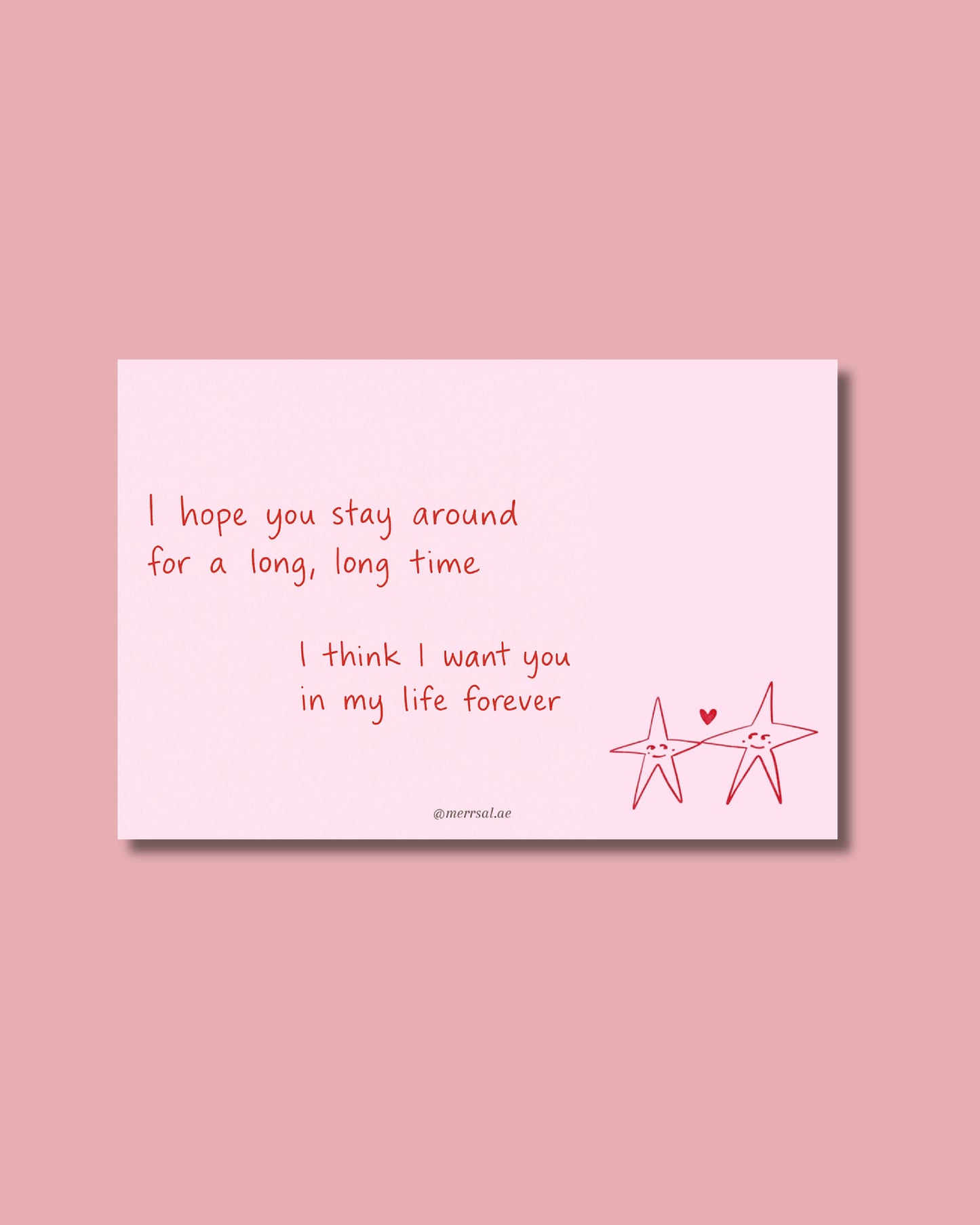 I hope you stay around